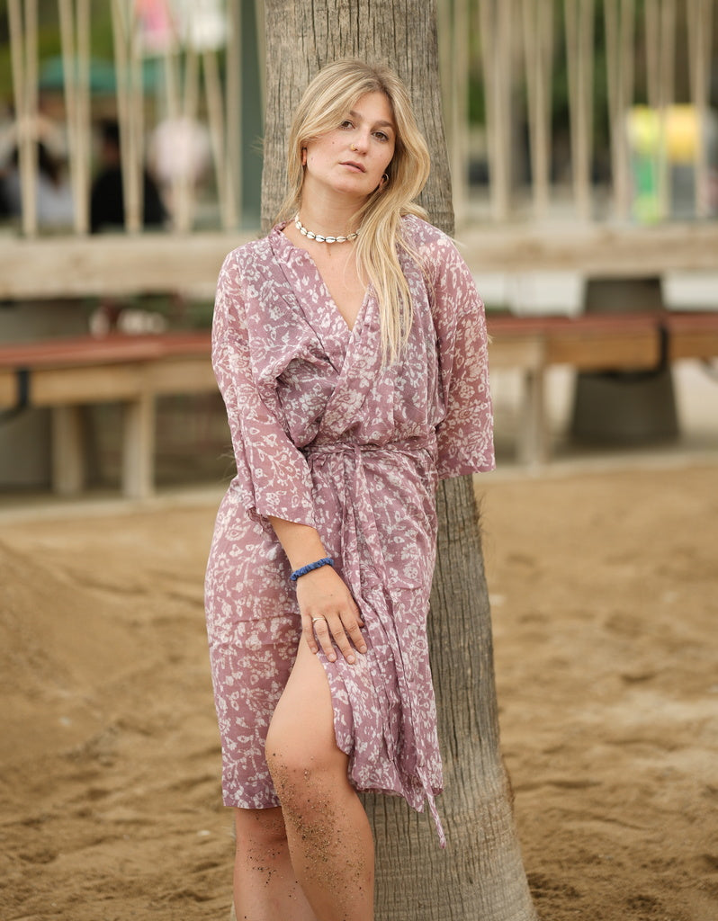 ECOB01 cotton batik Kimono